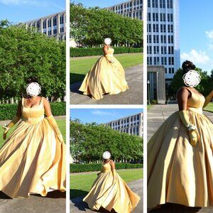Golden Glamour Ball Gown – JJs House | Size 12-16 Original Price: $250